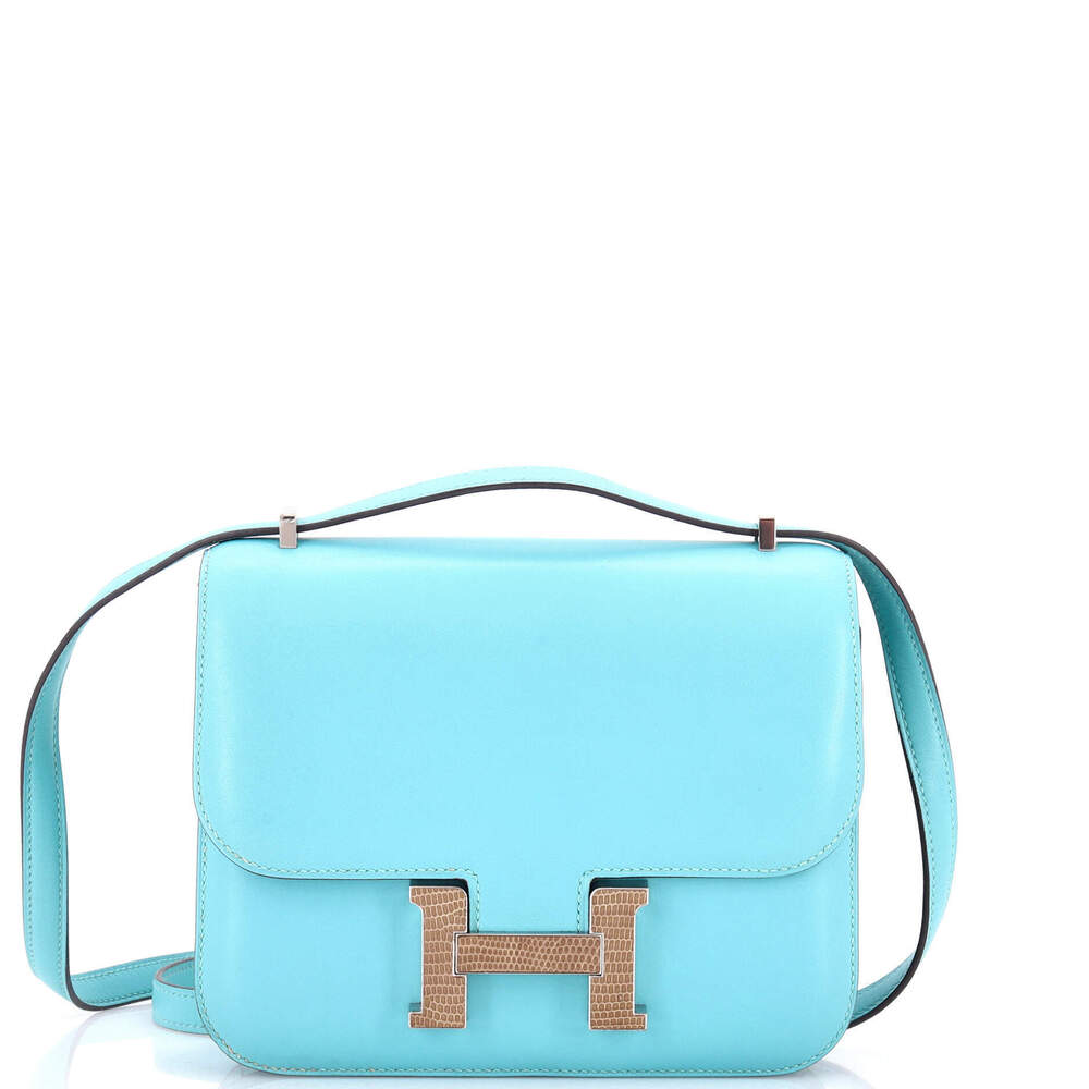 Hermes 18 Constance Marquette Bag Tadelakt with Lizard